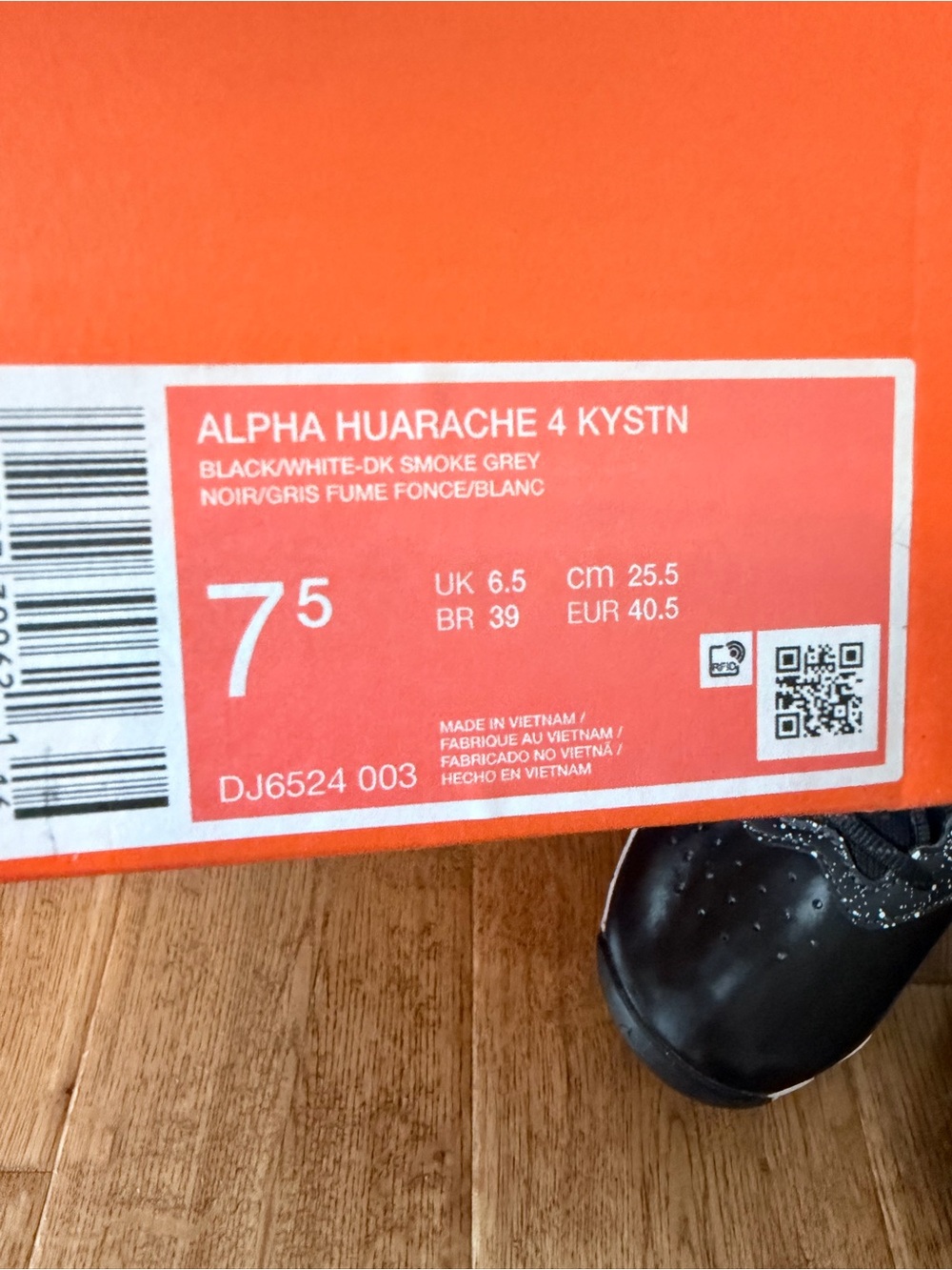 New Nike Alpha Huarache 4 Kystn Baseball Cleats Mens Size 7.5 Dj6524-003 Black - Picture 3 of 6